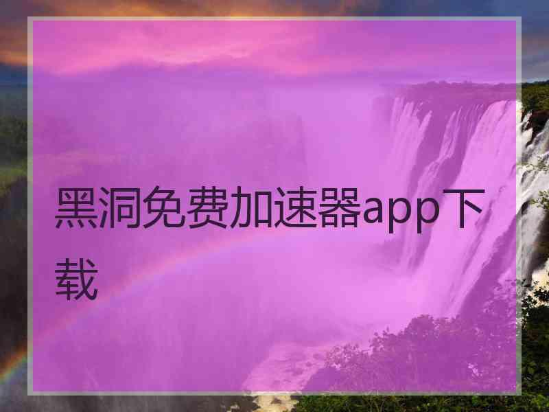 黑洞免费加速器app下载