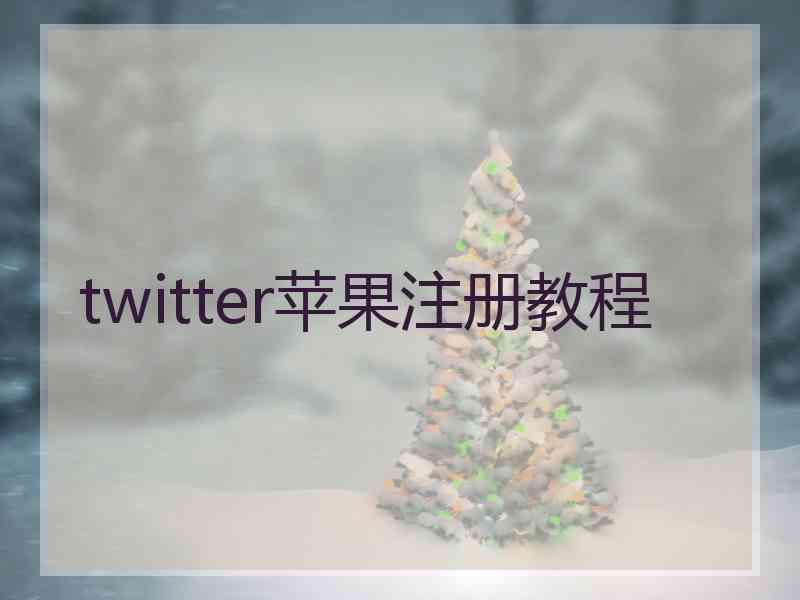 twitter苹果注册教程