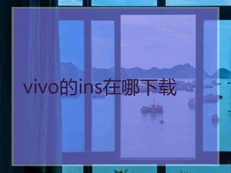 vivo的ins在哪下载