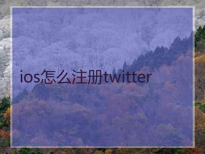 ios怎么注册twitter